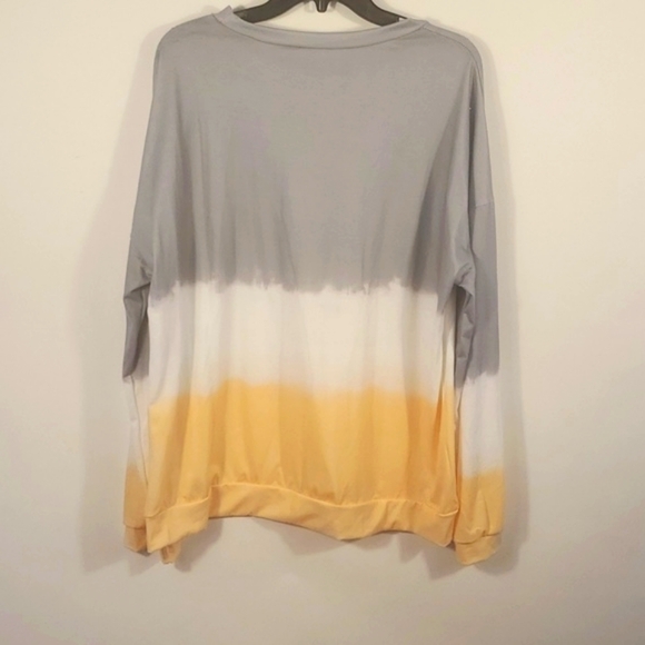 Tunic Gray & Yellow Tie-Dye Size 3XL - Picture 11 of 15